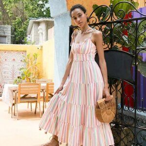 Chicwish Candy Striped Maxi Dress